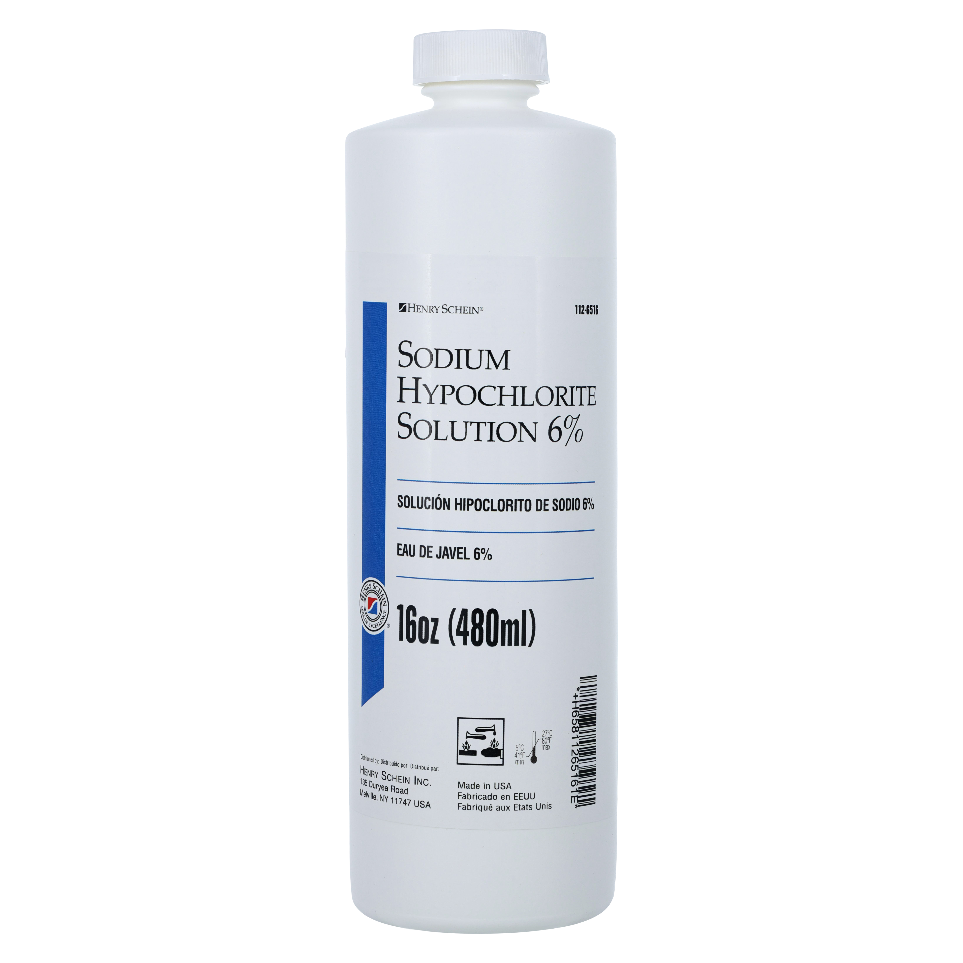 6% Sodium Hypochlorite Root Canal Prep Solution 16 oz Ea